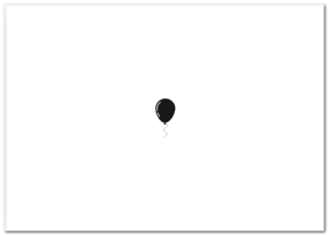 Trauerkarte "Ballon" Postkarte