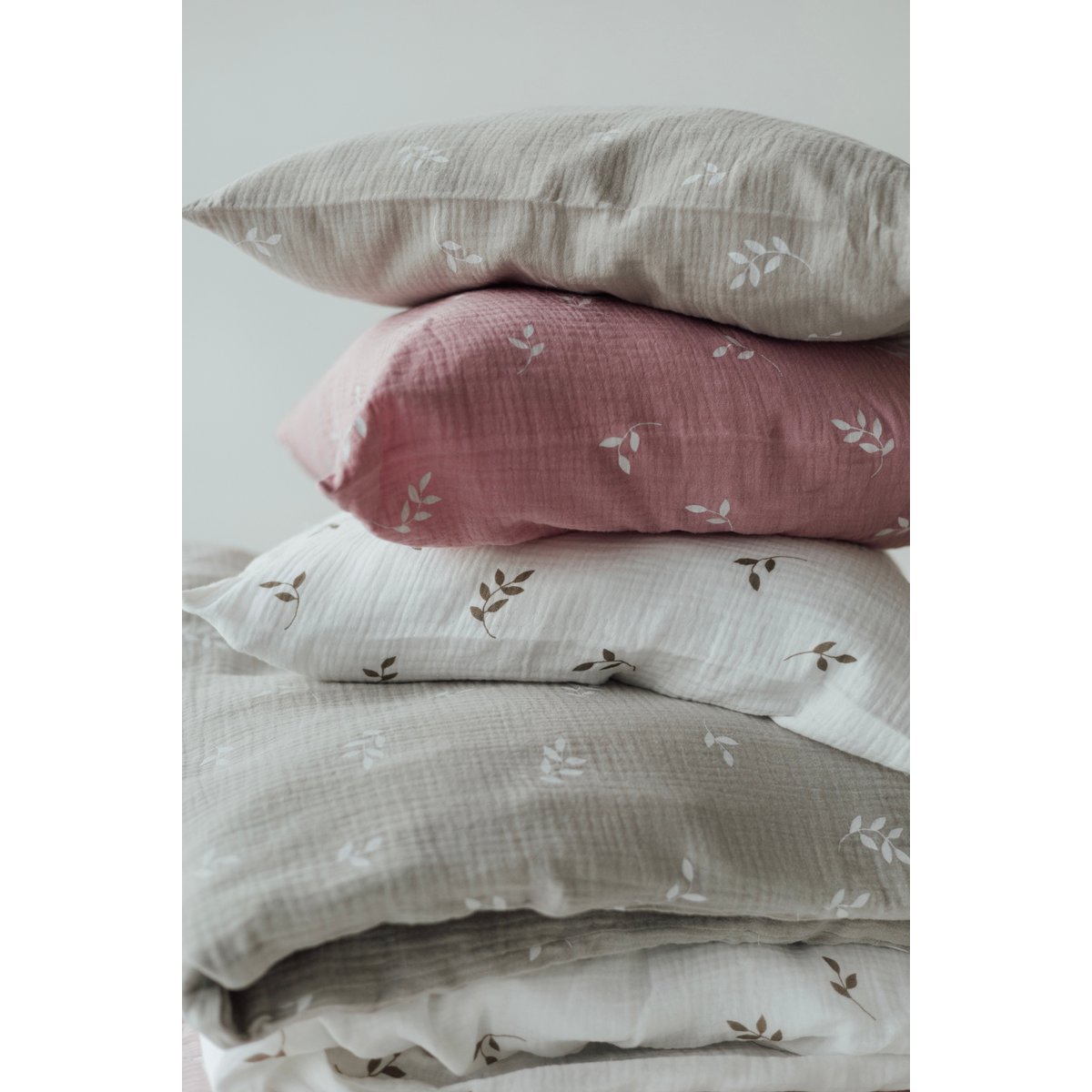 Tisu Baby Druvet Cover & Pillow Fase de almohadas, Hojas de rubor