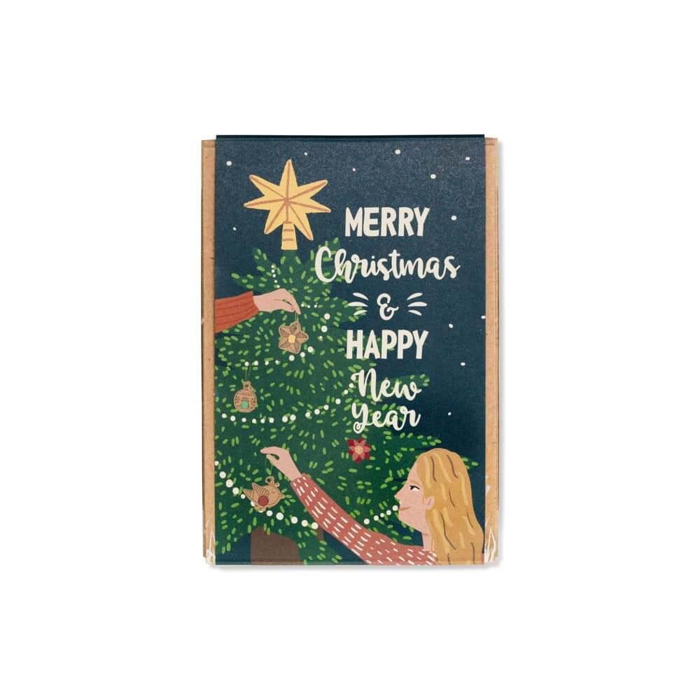 Giftbox mini with 4 Flower Seeds - Merry Christmas & Happy New Year!