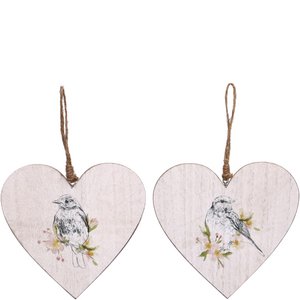 Wooden heart Kusel for hanging, 2 motifs, D15.5cm, H15
