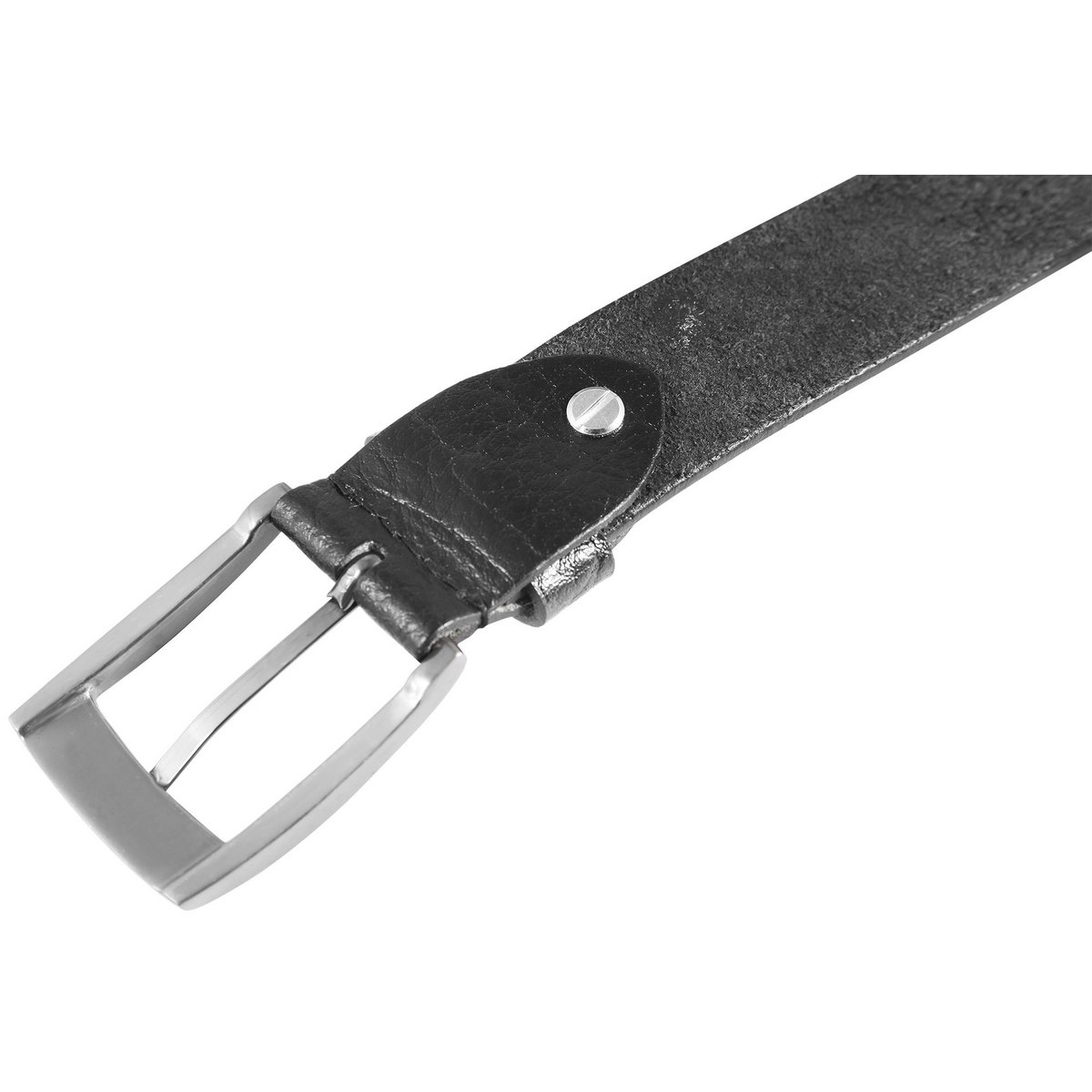 Leonardo Verrelli genuine leather belt, black, can be shortened, 140 cm