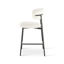Zahra Bar Stool [Set van 2] [Wit] [Boucle Fabric] [65 cm]