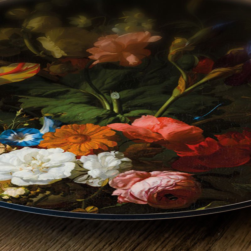 Círculo de pared bodegón de flores Rachel Ruysch - pintura redonda - círculo de pared