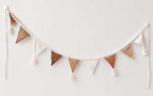 baby room Flag garland with tassels 4m.