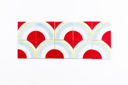 Selvklæbende vægmaleri 10 fliser, Escates