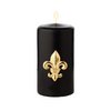 EDZARD 4er Set Kerzenpin Kerzenstecker Lilie, Aluminium vernickelt goldfarben, Höhe 6,5 cm