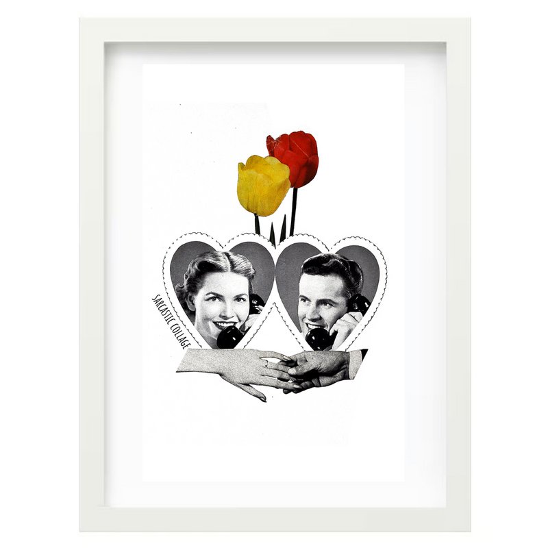 Kunsttryk Collage | møde kærligheden