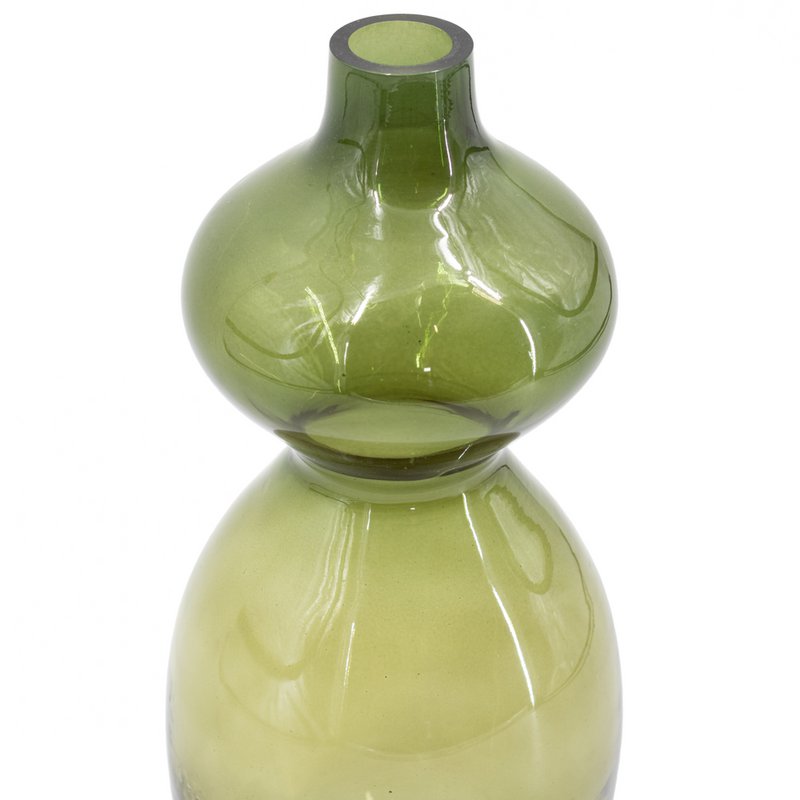 Glass vase olive