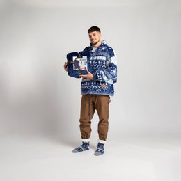 Vitapur - Manta sudadera con cremallera + calcetines - Navidad