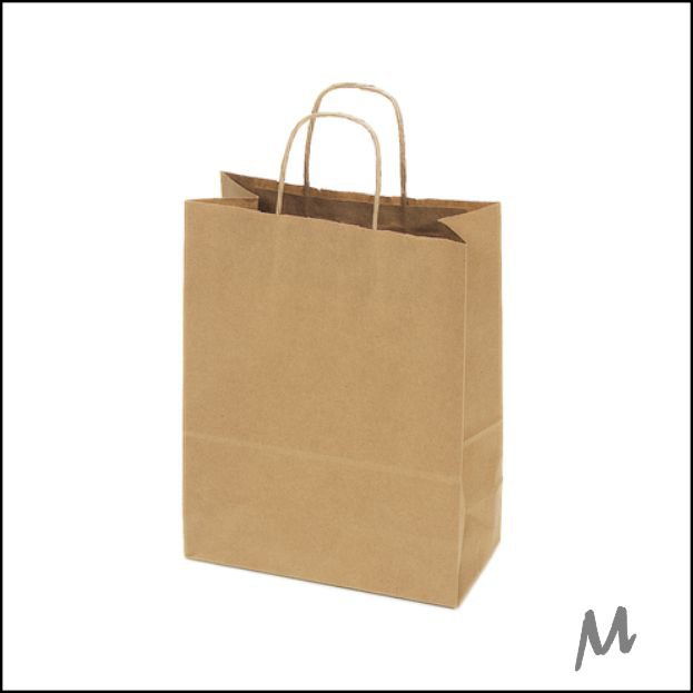 Paper bag M - Kraft Brown (Box of 250 pieces)
