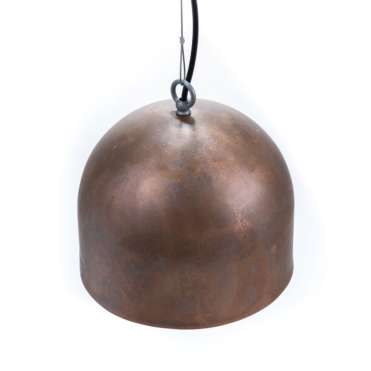 Kupferkessel Hängelampe "Round M - Weathered"
