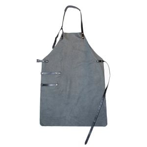 Schort Leer - Bbq Schort - Bbq Accesoires - Olijfgroen en Grijsblauw