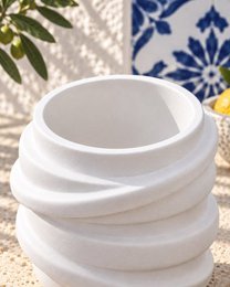 Nur LAVURI TWISTER CUP – Handgefertigter Keramikgefäßbecher für Deko-DIY-Kerze Candledust