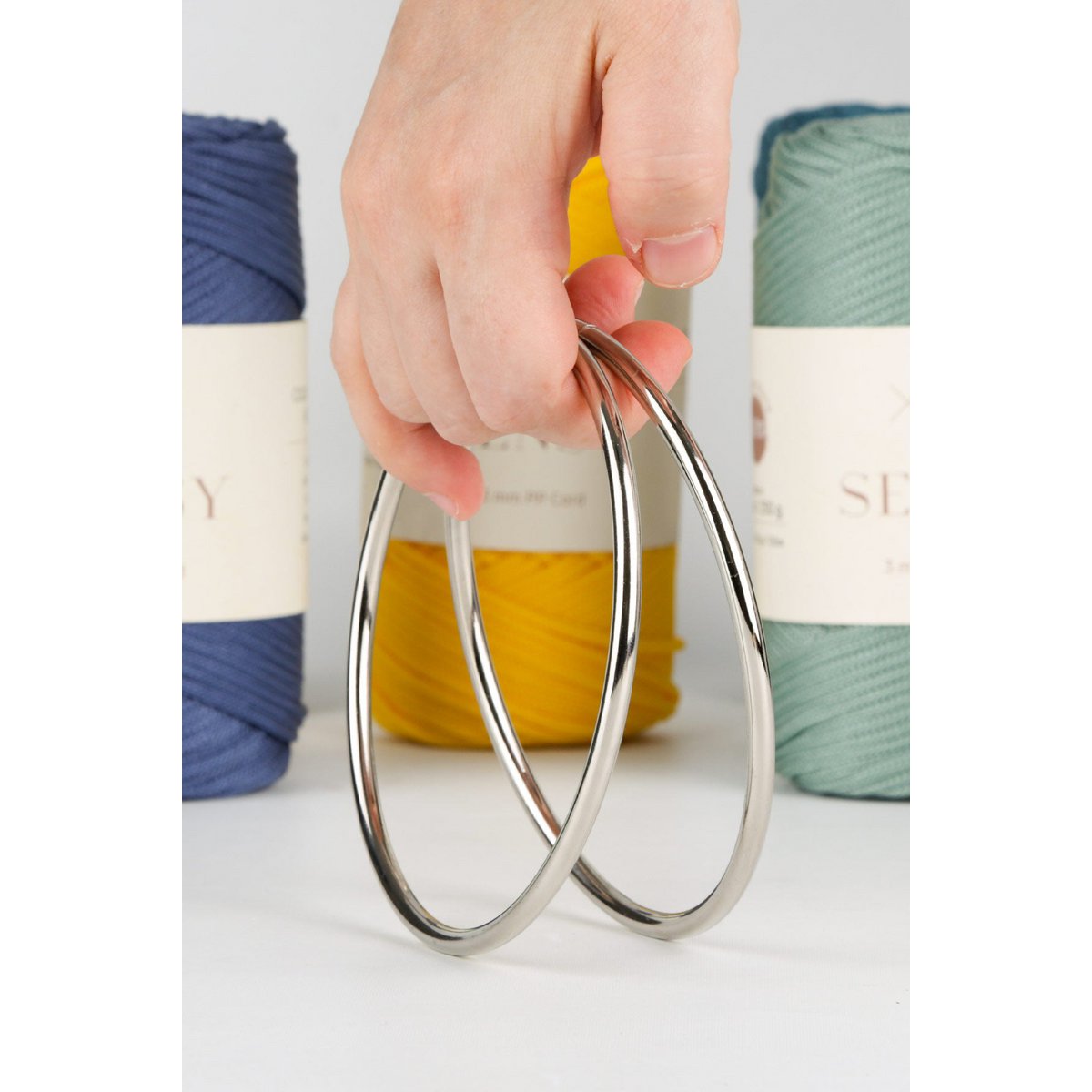 Maniglia per borsa in metallo - Forma rotonda