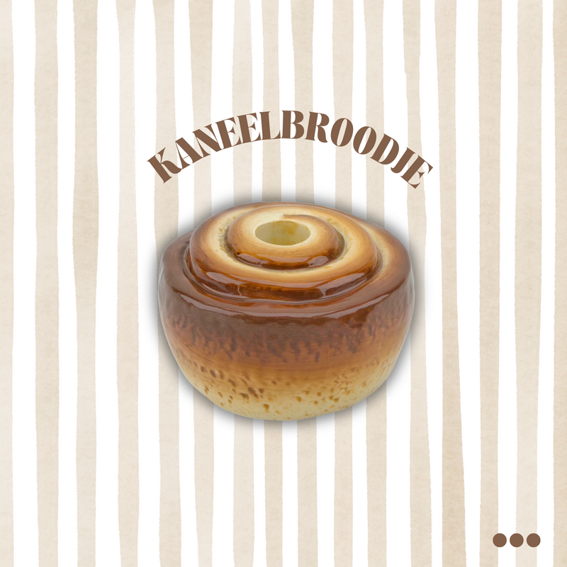 Candle Holder - Cinnamon Bun - Brown -11x11x6,5 cm