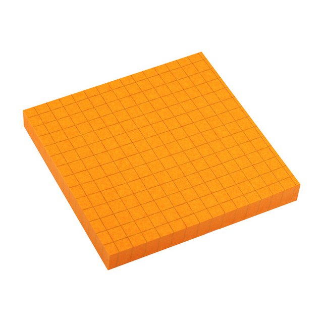 Info notes 75x75mm ruitjes vel oranje 80 blad