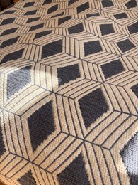 Muslin blanket - blue and white - 2.20 x 2.50 m FAIR