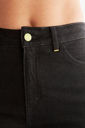 WE1010-104 | Damen jeans med brede ben - kulsort