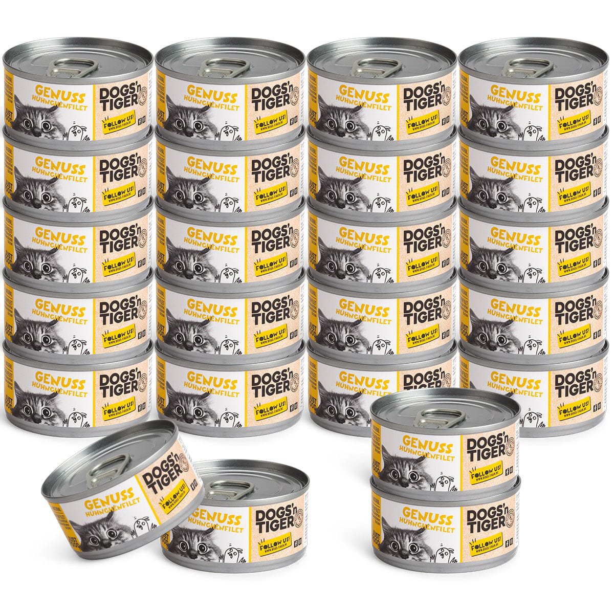 Dogs'n Tiger Adult Premium cat food, wet food, grain-free, enjoyment, chicken