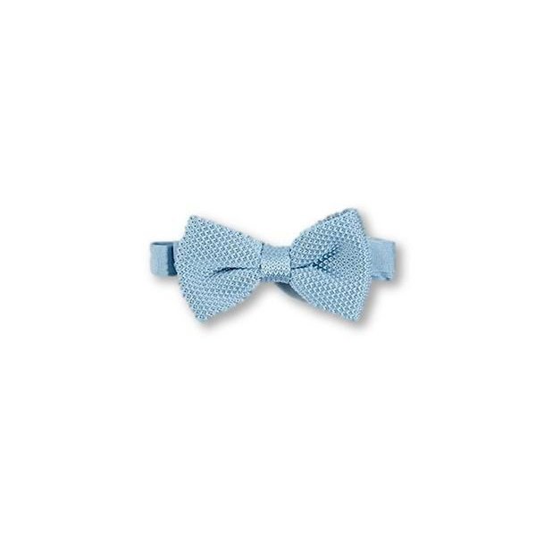 Misty blue knitted bow tie
