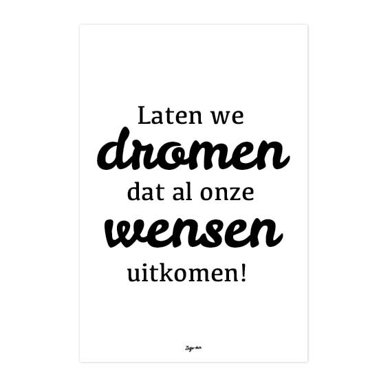 A4 poster 'Dromen'