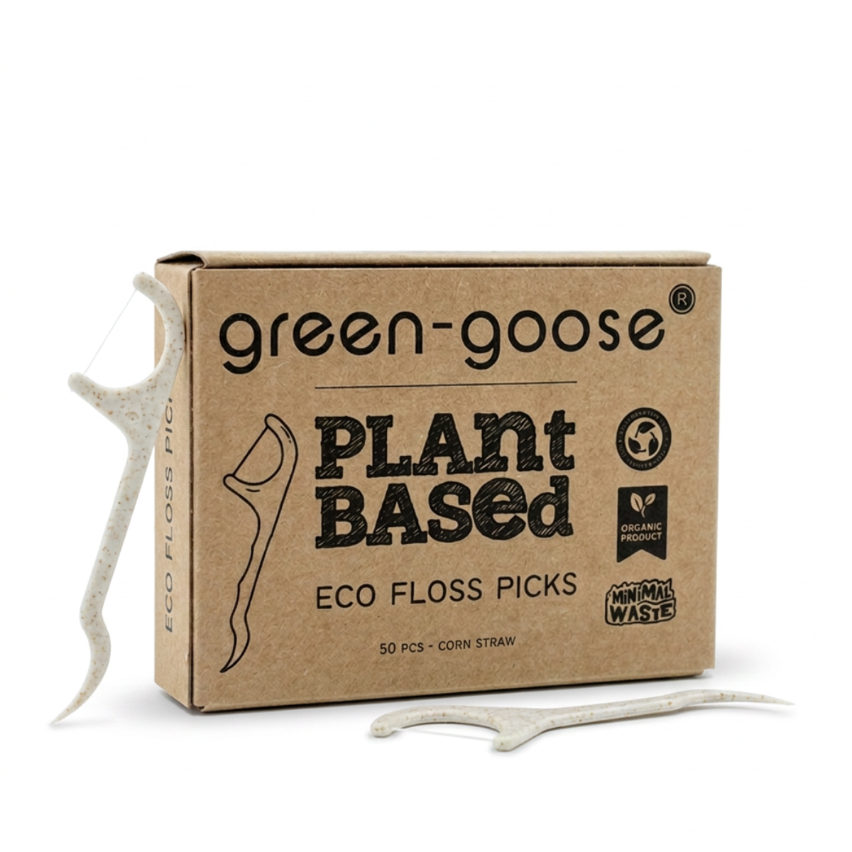 Flosser-50-Stücke mit Green-Goose-Bio-Basis