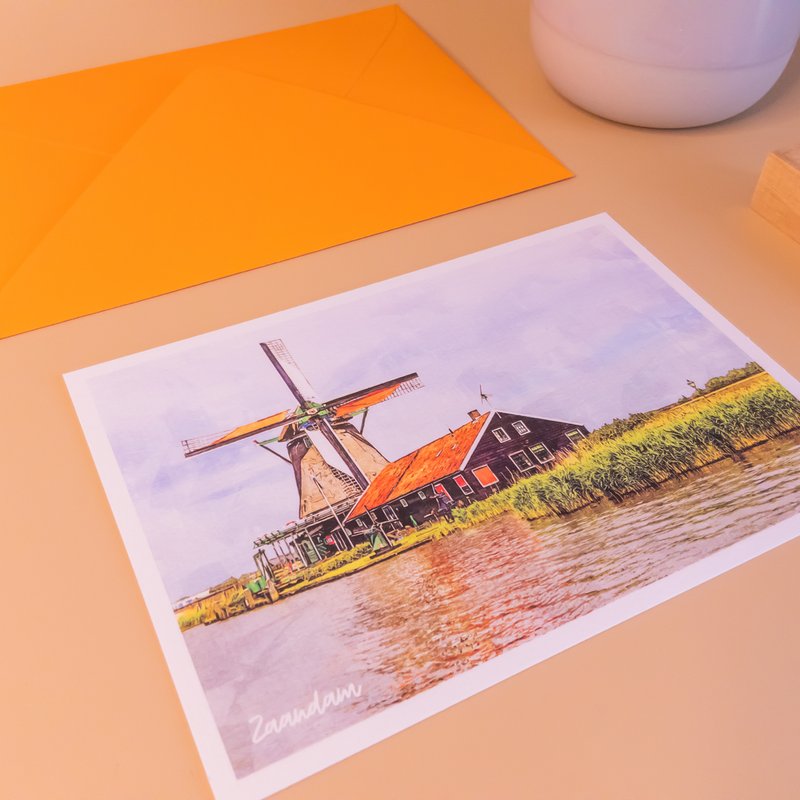 Zaandam Fields, Netherlands  - A6 Postcard with Envelope