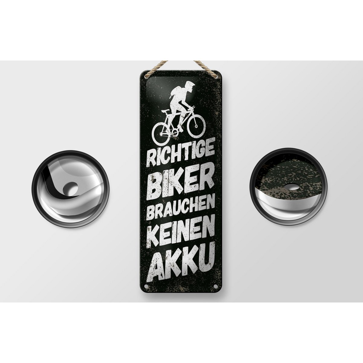 Targa in metallo con scritta 27x10 cm I veri motociclisti non hanno bisogno di una targa decorativa a batteria