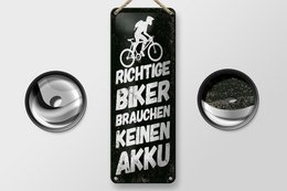 Targa in metallo con scritta 27x10 cm I veri motociclisti non hanno bisogno di una targa decorativa a batteria