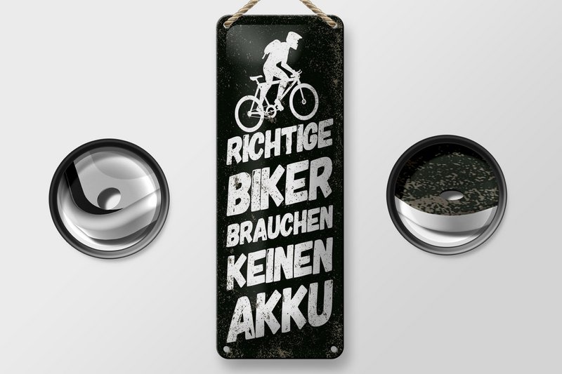 Targa in metallo con scritta 27x10 cm I veri motociclisti non hanno bisogno di una targa decorativa a batteria