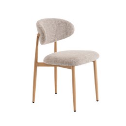 Dining room chair Celia Taupe Natural Santi