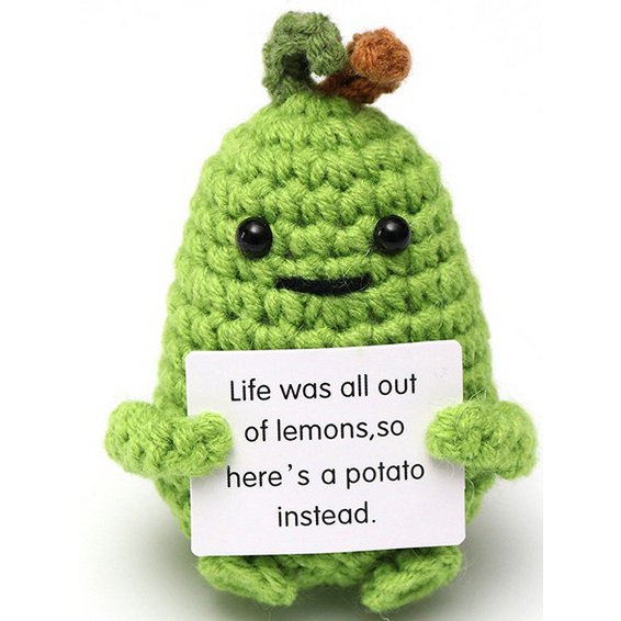 Q-N6.2 T2405-010 gestrickte positive Kartoffel 8,5 cm