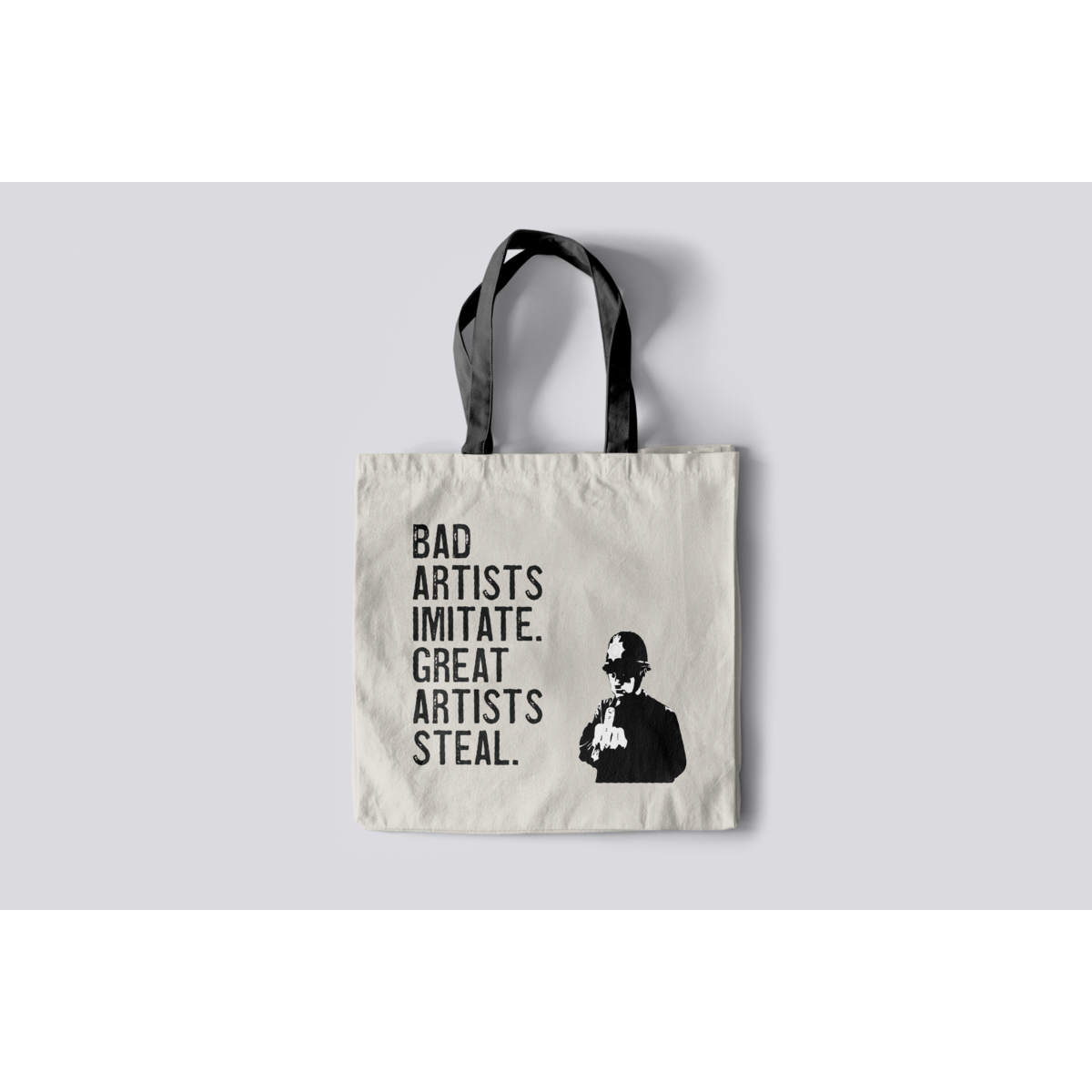 Banksy's Graffiti Mini Tote Bag - Slechte artiesten imiteren