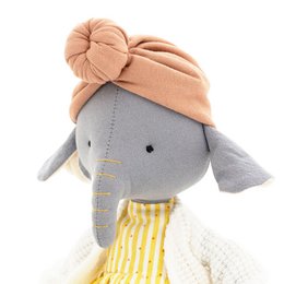 Peluche en coton, Cotti Motti, Alice l'éléphant (30cm)