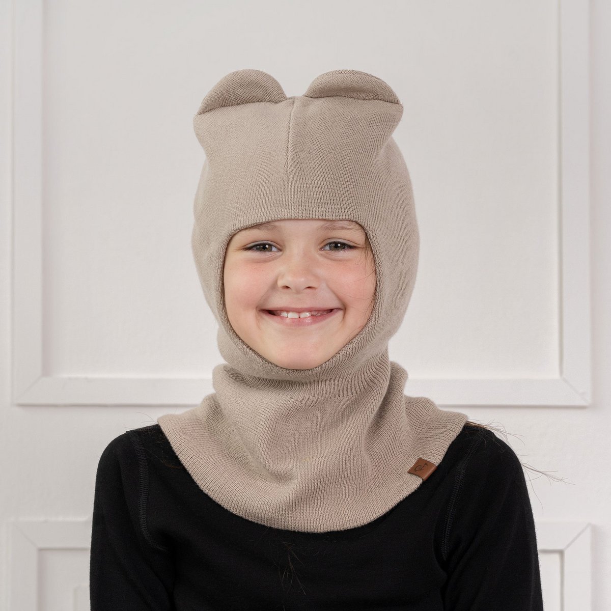 Gebreide kinderbivakmuts van katoen
