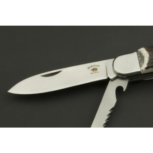 ED MAHONY Wildlife Duo zakmes, hert handvat, 440C