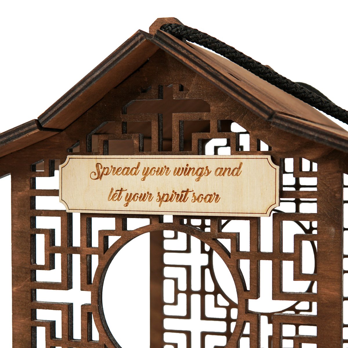 Wooden Bird Feeder for Small Birds, Functional Outdoor Decor for Gardens and Patios