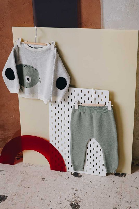 Organic sweater "Whale" White