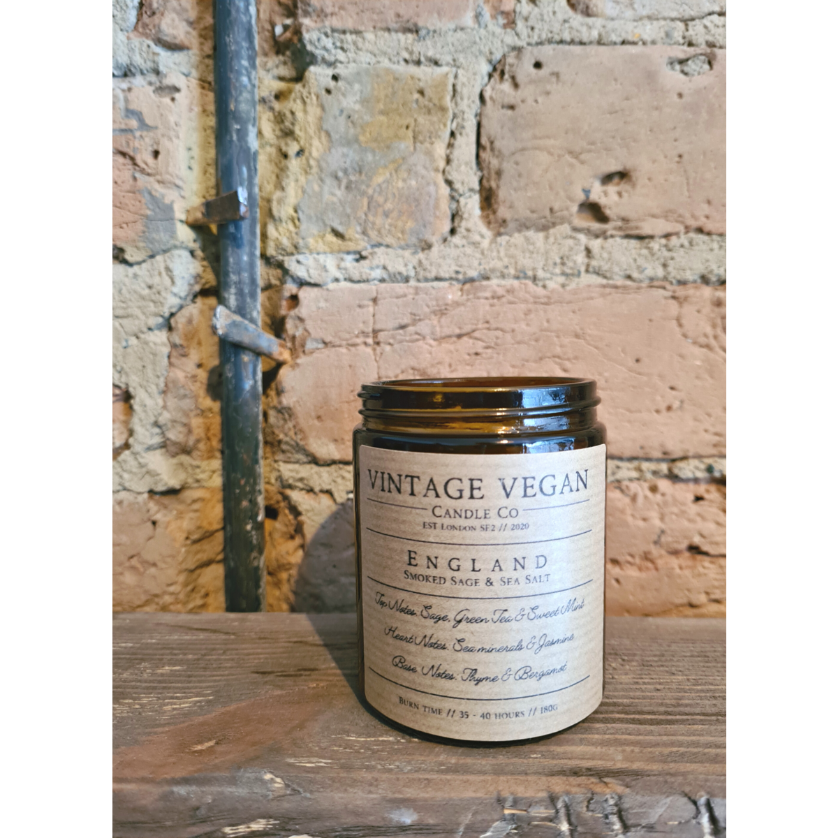 England Smoked Sage & Seasalt Vintage Vegan Soy Candle