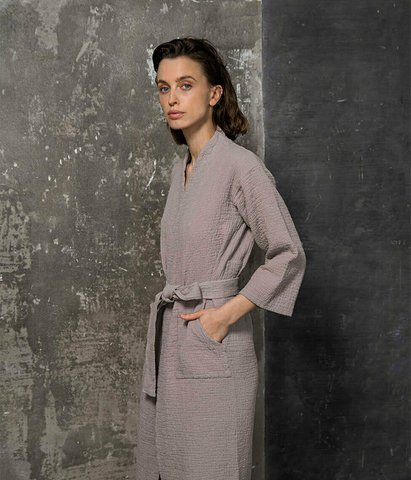 Cotton bathrobe Orion Latte
