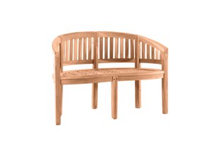 Banana-shaped garden bench, 120 cm, teak