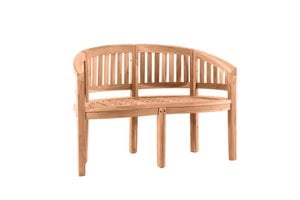 Banana-shaped garden bench, 120 cm, teak