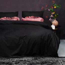 Melli Mello Back to Black Dekbedovertrek | Luxe Percal Katoen | Tijdloos Zwart