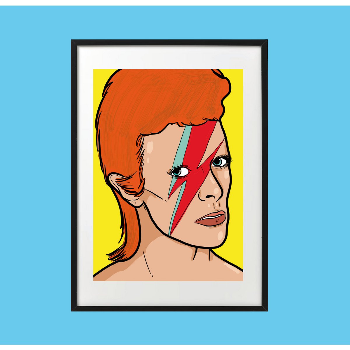 Impresión de pared A4 de Bowie