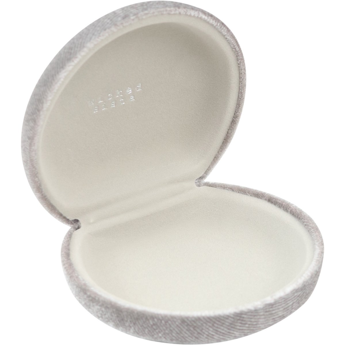 Velvet Jewellery Travel Case, Pearl Grey, Schmuckkasten