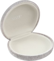 Velvet Jewellery Travel Case, Pearl Grey, Schmuckkasten