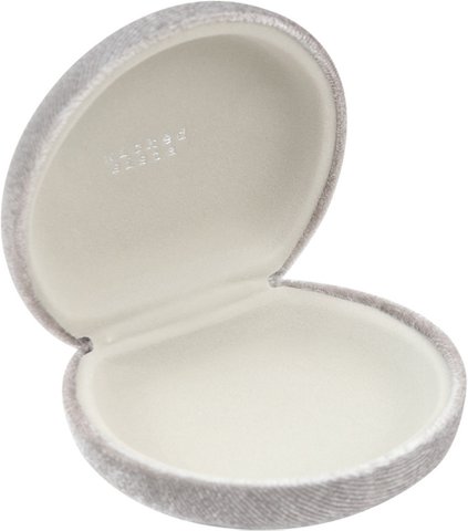 Velvet Jewellery Travel Case, Pearl Grey, Schmuckkasten