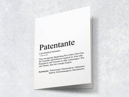 Définition "marraine" carte de voeux
