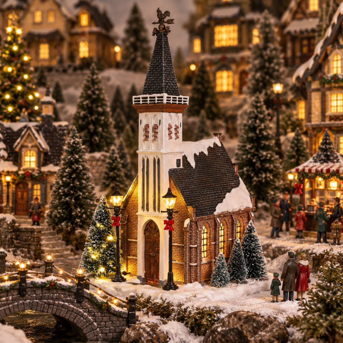 Village de Noël miniature Luville Originals Multicolore