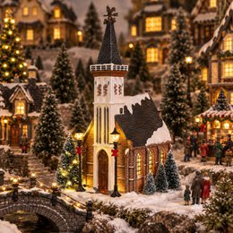 Village de Noël miniature Luville Originals Multicolore